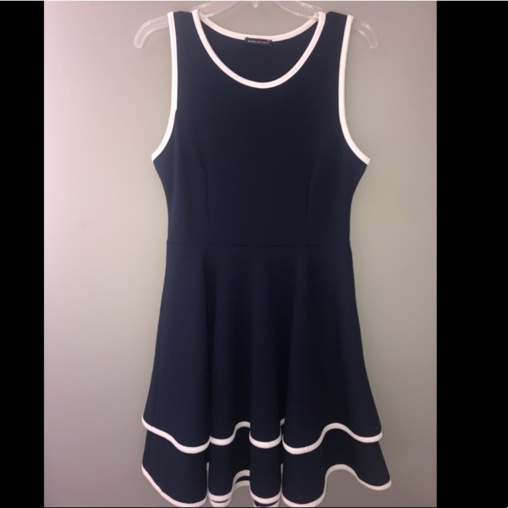 NAVY AND WHITE DRESS